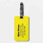 事故が起きやすい黒ベルト ラゲッジタグ (裏面縦)