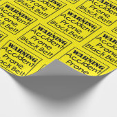 事故が起きやすい黒ベルト ラッピングペーパー (角)