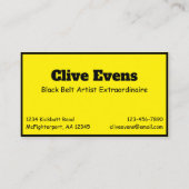 事故が起こりやすい黒い帯のおもしろいジョーク 名刺 (裏面)