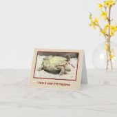 事故のヒウマー/カメが背中を反転 カード (黄色い花)