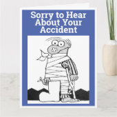 事故の話を聞いて申し訳ない。元気おもしろいになる カード (正面)
