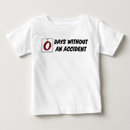 事故ゼロの日 赤ちゃん ベビーTシャツ (正面)