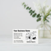 事故修復Cartoon Business Card 名刺 (スタンド正面)