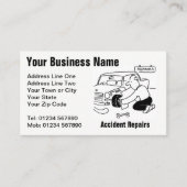 事故修復Cartoon Business Card 名刺 (正面)
