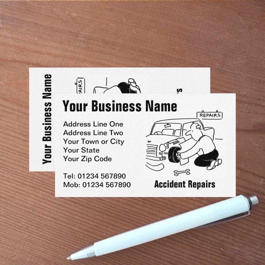 事故修復Cartoon Business Card 名刺