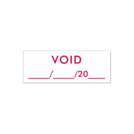 事業の会計帳簿 赤インクのVOID 日付記入欄付き セルフインキングスタンプ