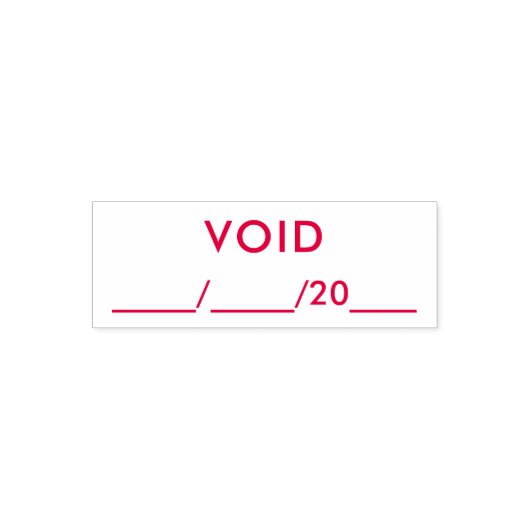 事業の会計帳簿 赤インクのVOID 日付記入欄付き セルフインキングスタンプ (デザイン)