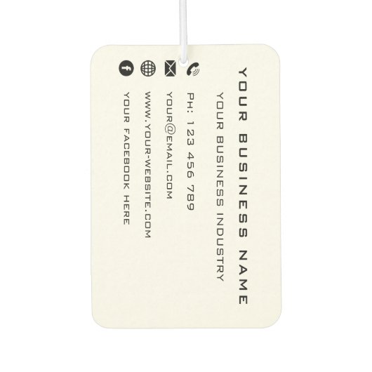 事業会社のプロモーションパーソナライズされた特別 カーエアーフレッシュナー (正面)