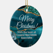 事業会社の企業の金ゴールドティール（緑がかった色）促進 セラミックオーナメント (右)