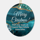 事業会社の企業の金ゴールドティール(緑がかった色)促進 セラミックオーナメント (左)