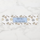 事業会社の水彩貝殻 ペットボトルラベル (シングルラベル)