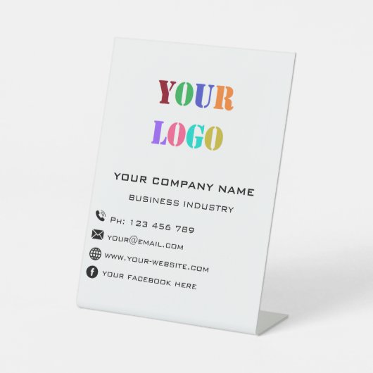 事業会社ロゴ宣伝台座看板 台座サイン (正面)