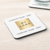 事業会社ロゴ文字スローガンブランドカラー コースター (左側)