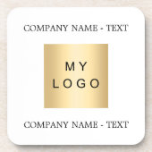 事業会社ロゴ文字スローガンブランドカラー コースター (正面)