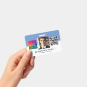 事業会社ロ企業のゴQRコード従業員 バッジ (手持ち)