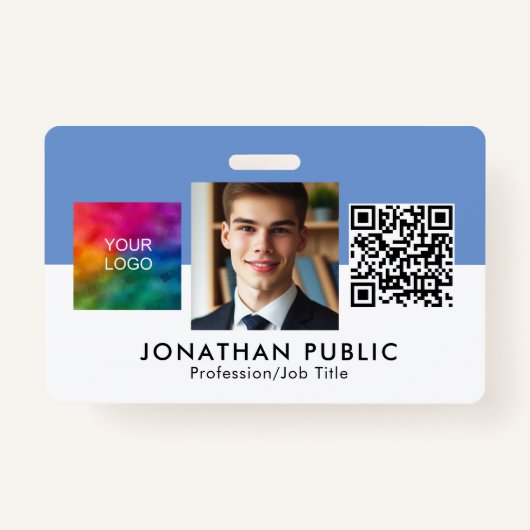 事業会社ロ企業のゴQRコード従業員 バッジ (正面)