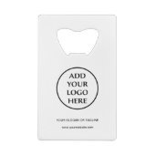 事業会社企業のプロフェッショナルのロゴ クレジットカード栓抜き (裏面)