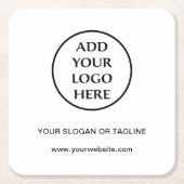 事業会社企業のプロフェッショナルのロゴ スクエアペーパーコースター (正面)