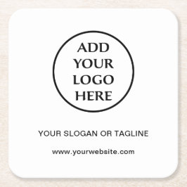 事業会社企業のプロフェッショナルのロゴ スクエアペーパーコースター