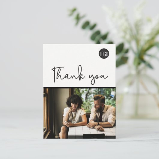 事業再開のお知らせ カスタマイゼーションありがとうございます ポストカード (スタンド正面)