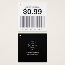 事業名ロゴ正方形バーコード販売価格ラベル