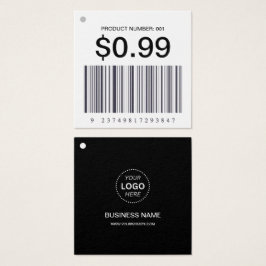 事業名ロゴ正方形バーコード販売価格ラベル