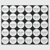 事業名 & キャッチフレーズ/その他のテキスト | 白黒 ラッピングペーパー (フラット)