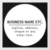 事業名・スローガンその他の文字 |黒と白 ウィンドウサイン (シート)
