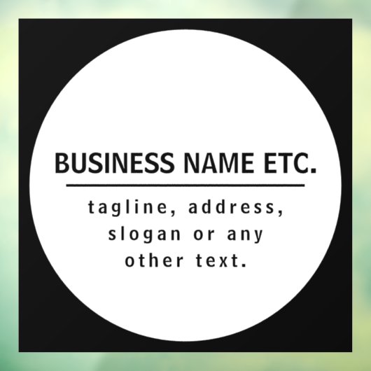 事業名・スローガンその他の文字 |黒と白 ウィンドウサイン (シート3)