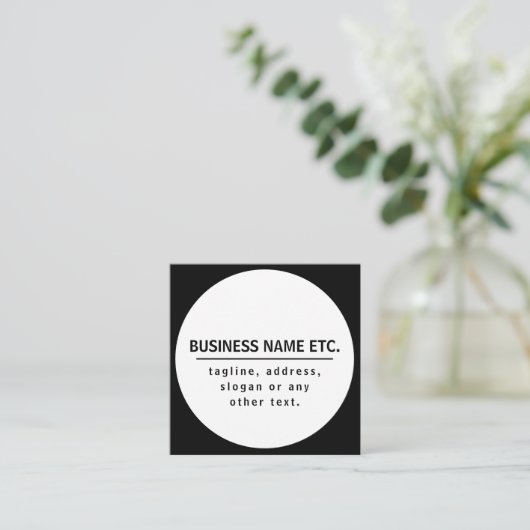 事業名・スローガンその他の文字 |黒と白 エンクロージャーカード (スタンド正面)