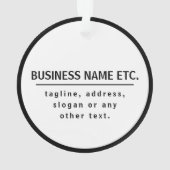 事業名・スローガンその他の文字 |黒と白 オーナメント (裏面)