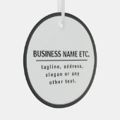 事業名・スローガンその他の文字 |黒と白 ガラスオーナメント (正面右)