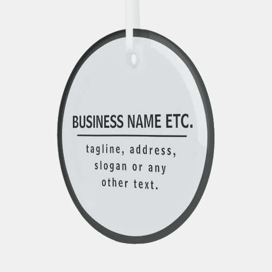 事業名・スローガンその他の文字 |黒と白 ガラスオーナメント (正面左)