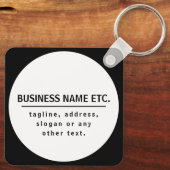 事業名・スローガンその他の文字 |黒と白 キーホルダー (裏面)