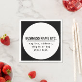 事業名・スローガンその他の文字 |黒と白 スタンダードカクテルナプキン (インサイチュ)