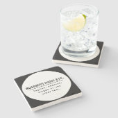 事業名・スローガンその他の文字 |黒と白 ストーンコースター (横)