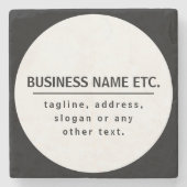 事業名・スローガンその他の文字 |黒と白 ストーンコースター (正面)