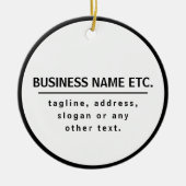 事業名・スローガンその他の文字 |黒と白 セラミックオーナメント (正面)