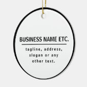 事業名・スローガンその他の文字 |黒と白 セラミックオーナメント (左)