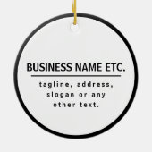 事業名・スローガンその他の文字 |黒と白 セラミックオーナメント (裏面)