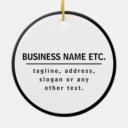 事業名・スローガンその他の文字 |黒と白 セラミックオーナメント (裏面)