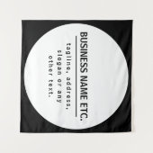 事業名・スローガンその他の文字 |黒と白 タペストリー (正面(横))