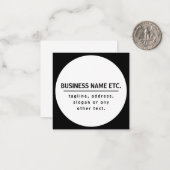 事業名・スローガンその他の文字 |黒と白 ノートカード (正面/裏面インサイチュ)