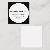 事業名・スローガンその他の文字 |黒と白 ノートカード (正面/裏面)