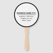 事業名・スローガンその他の文字 |黒と白 ハンドファン (裏面)