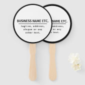 事業名・スローガンその他の文字 |黒と白 ハンドファン (正面&裏面)