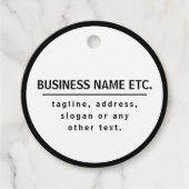 事業名・スローガンその他の文字 |黒と白 フェイバータグ (正面)