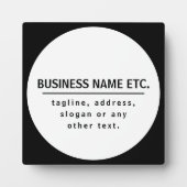 事業名・スローガンその他の文字 |黒と白 フォトプラーク (正面)