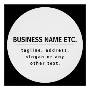 事業名・スローガンその他の文字  黒と白 ポスター