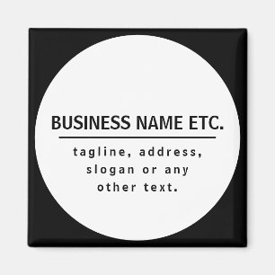 事業名・スローガンその他の文字  黒と白 マグネット